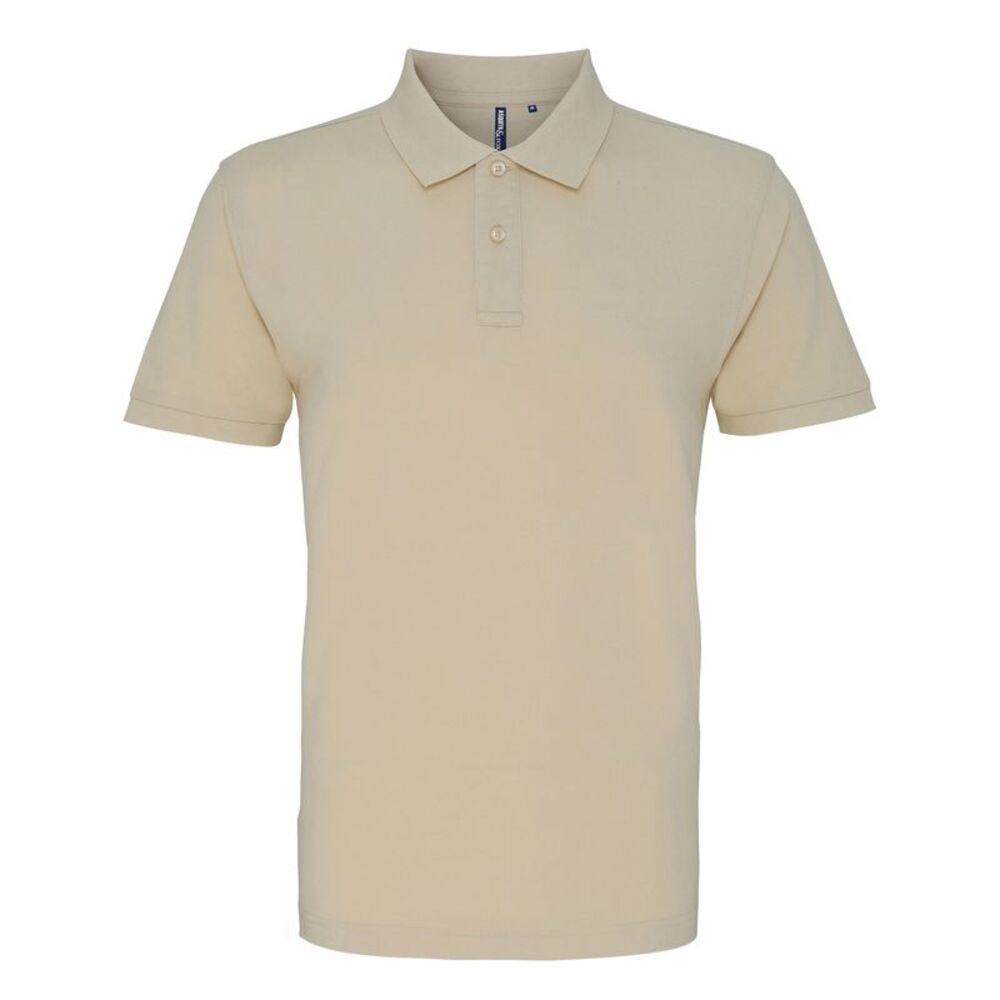 Asquith & Fox Mens Plain Polo Shirt / Natural